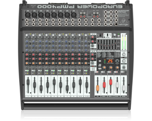 Behringer PMP4000 16-канальный активный микшер, 2x800 Вт.