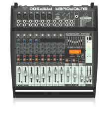 Behringer PMP500 12-канальный активный микшер, 2x250 Вт.