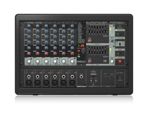 Behringer PMP560M 6-канальный активный микшер, 2x250 Вт.