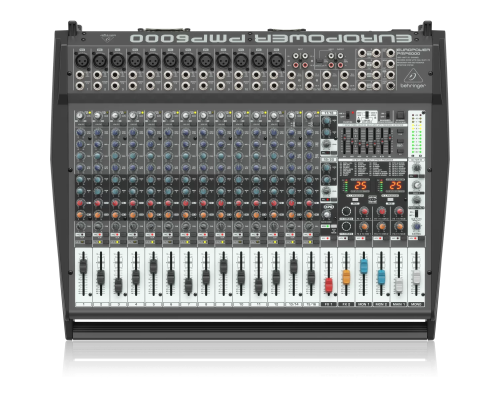 Behringer PMP6000 20-канальный активный микшер, 2x600 Вт.