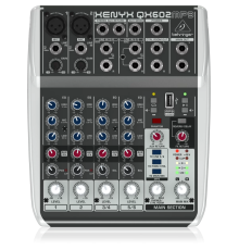 Behringer QX602MP3 6-канальный аналоговый микшер, MP3-плеер