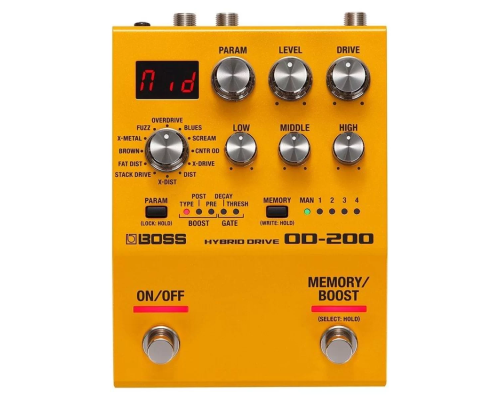 Boss OD-200 Гибридная педаль эффектов овердрайв/дисторшн