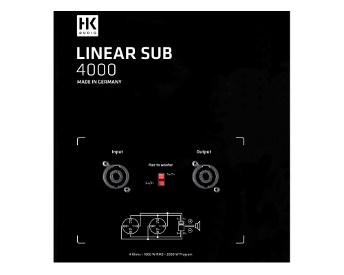 HK Audio L Sub 4000 Пассивный сабвуфер, 2400 Вт., 18"