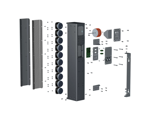 HK Audio P10i TR Звуковая колонна, 150/75/37 Вт., 100/70 В, 10х3", IP66