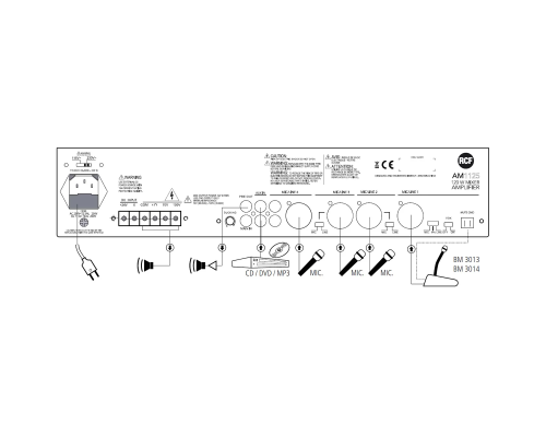RCF AM 1125 Микшер-усилитель, 120 Вт.