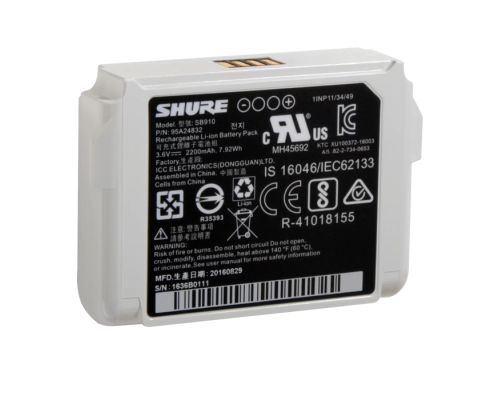 Shure SB910 Аккумулятор для передатчика ADX1